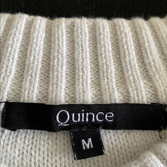 Quince 100% Organic Cotton Cropped Cardigan Faux Tortoise Buttons Size Medium - Picture 6 of 16